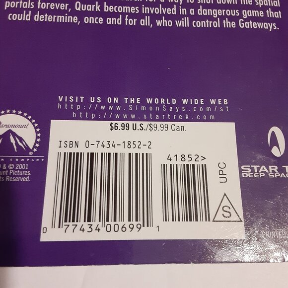 Star Trek Deep Space Nine VTG 90's & 2001 Paperback Books - Picture 3 of 6